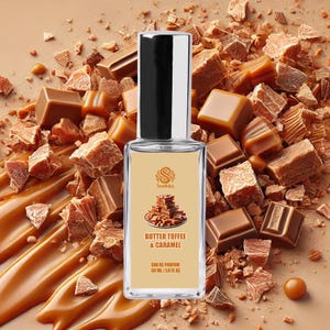 BUTTER TOFFEE CARAMEL Perfume | Handmade Vegan Gourmand Perfume | Eau de Parfum Spray & Roll-On Perfume Oil | Sweet Dessert Scents