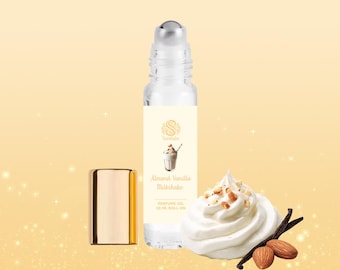 ALMOND VANILLA MILKSHAKE | Perfume Roll-On Oil, 10 ml | Gourmand | Vegan | Sweet, Dessert Scent