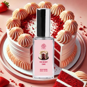 RED VELVET CAKE Perfume | Handmade Vegan Gourmand Perfume | Eau de Parfum Spray & Roll-On Perfume Oil | Sweet Chocolate Dessert Scents