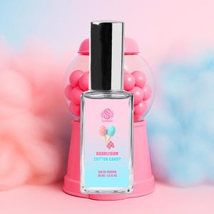 BUBBLEGUM COTTON CANDY Perfume | Handmade Vegan Gourmand Perfume | Eau de Parfum Spray & Roll-On Perfume Oil | Sweet Fruity Dessert Scent