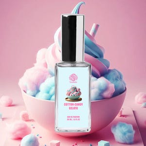 COTTON CANDY GELATO Perfume | Handmade Vegan Gourmand Perfume | Eau de Parfum Spray & Roll-On Perfume Oil | Sweet Candy Dessert Scents