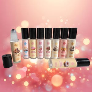 GOURMAND PERFUME Luxury Rollerball Roll-On Oils | Handmade Vegan Rollerball Perfume Oil | Bakery Candy Dessert Fruity Sweet Scents