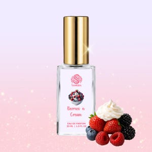 BERRIES &#39;N CREAM | Perfume Spray & Roll-On Oil | Gourmand, Fruity | Vegan