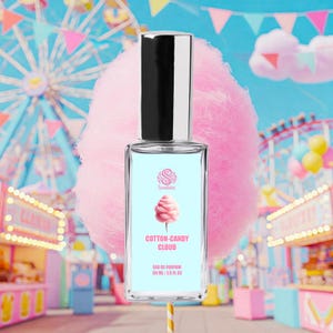 COTTON CANDY CLOUD Perfume | Handmade Vegan Gourmand Perfume | Eau de Parfum Spray & Roll-On Perfume Oil | Sweet Candy Fruity Dessert Scents