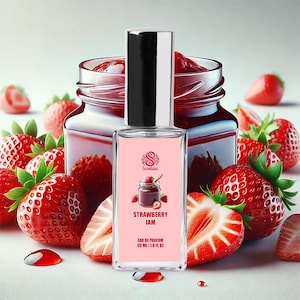 STRAWBERRY JAM Perfume | Handmade Vegan Gourmand Perfume | Eau de Parfum Spray & Roll-On Perfume Oil | Sweet Fruity Dessert Scents