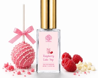 RASPBERRY CAKE POP | Perfume Spray | Organic Perfume Oil | Vanilla Gourmand Fragrance | Vegan