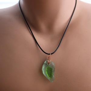 Green Sea Glass Necklace