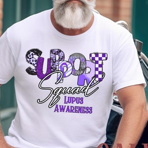 Lupus Cancer Awareness Support Squad Shirt, Purple Ribbon Support Team T-Shirt, Lupus Cancer Group Tee, Lupus Cancer Fighter & Survivor Shirt