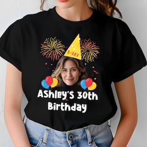 Custom Face Birthday Shirt, Birthday Shirt, Face Shirt, Birthday Photo Shirts, Matching Birthday Party Group Shirt, Custom Photo Tee