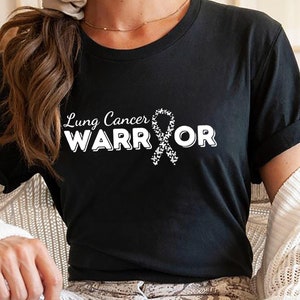 Lung Cancer Warrior T-Shirt: White Ribbon Sweatshirt- Hoodie