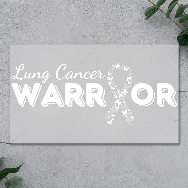Lung Cancer DTF Transfer Sheet, White Ribbon Warrior Cancer Fight Heat Press Iron On T-shirt and Fabric Ready to Apply