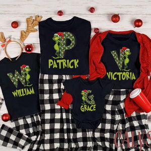 Family Christmas Name Shirt, Monogrammed Family Christmas Sweatshirt, Personalized Christmas Family Hoodie, Custom Xmas Shirt With Name