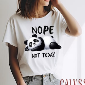 Lazy Panda Shirt, Nope Not Today Funny Tired Animal Sweatshirt, Hoodie Gift for Women Men, Sleepy Mood Gift Tee