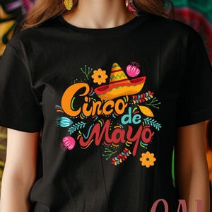 Cinco de Mayo-shirt, Mexican Fiesta Party-sweatshirt, sombrero en hoodie met bloemdessin, Cinco de Mayo-partyshirt, cadeau Fiesta Celebration