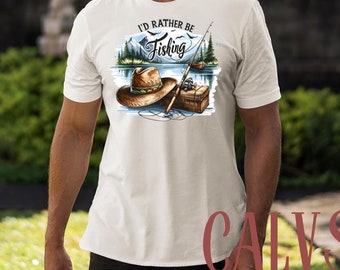 Rustic Fishing Shirt, I'd Rather Be Fishing Sweatshirt,  Adventure Gift Hoodie