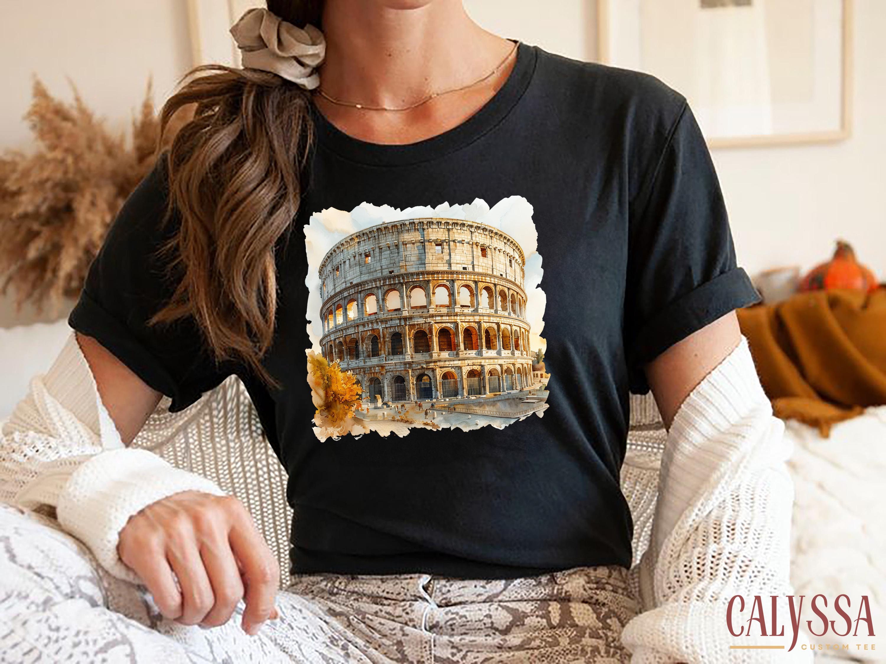 Rome Coliseum T-Shirt, Italy Landmark Shirt, Italian Culture Tee, Ancient Rome Shirt, Coliseum in Rome Tee, Travel Lover Gift Shirt
