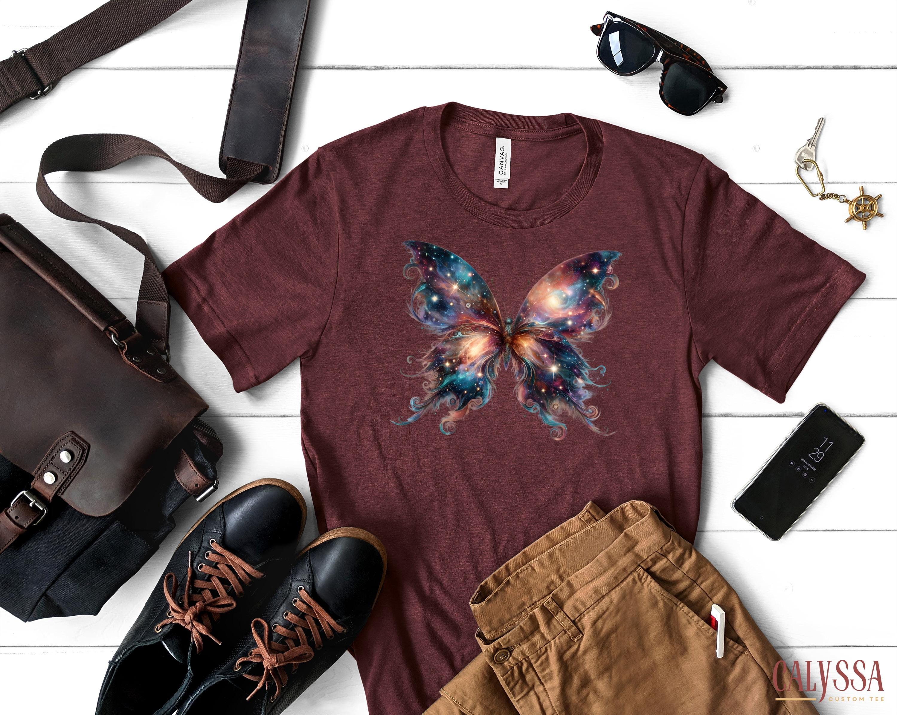 Butterfly Galaxy T-shirt, Cosmic Butterfly Sweatshirt, Butterfly