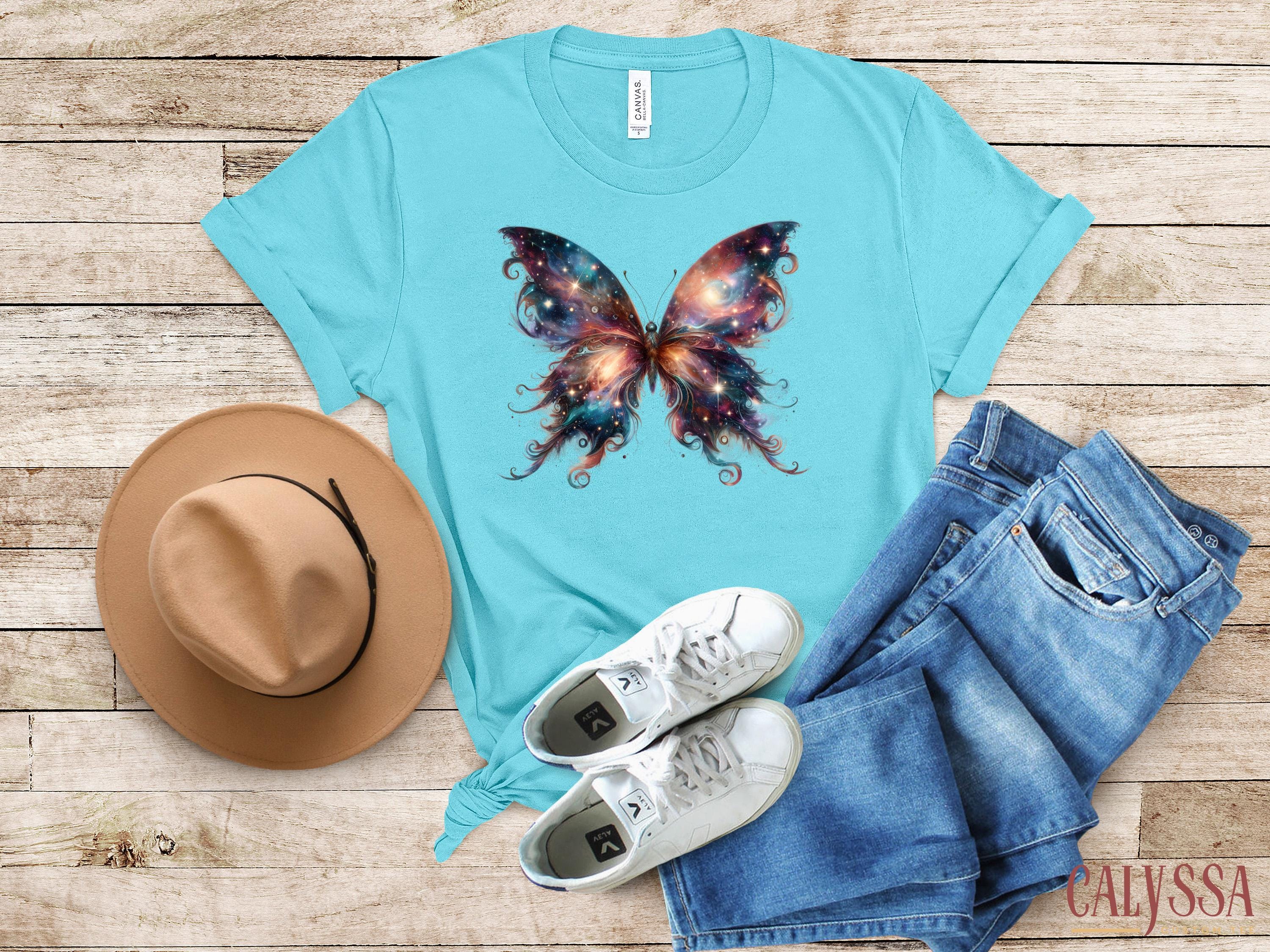 Butterfly Galaxy T-shirt, Cosmic Butterfly Sweatshirt, Butterfly
