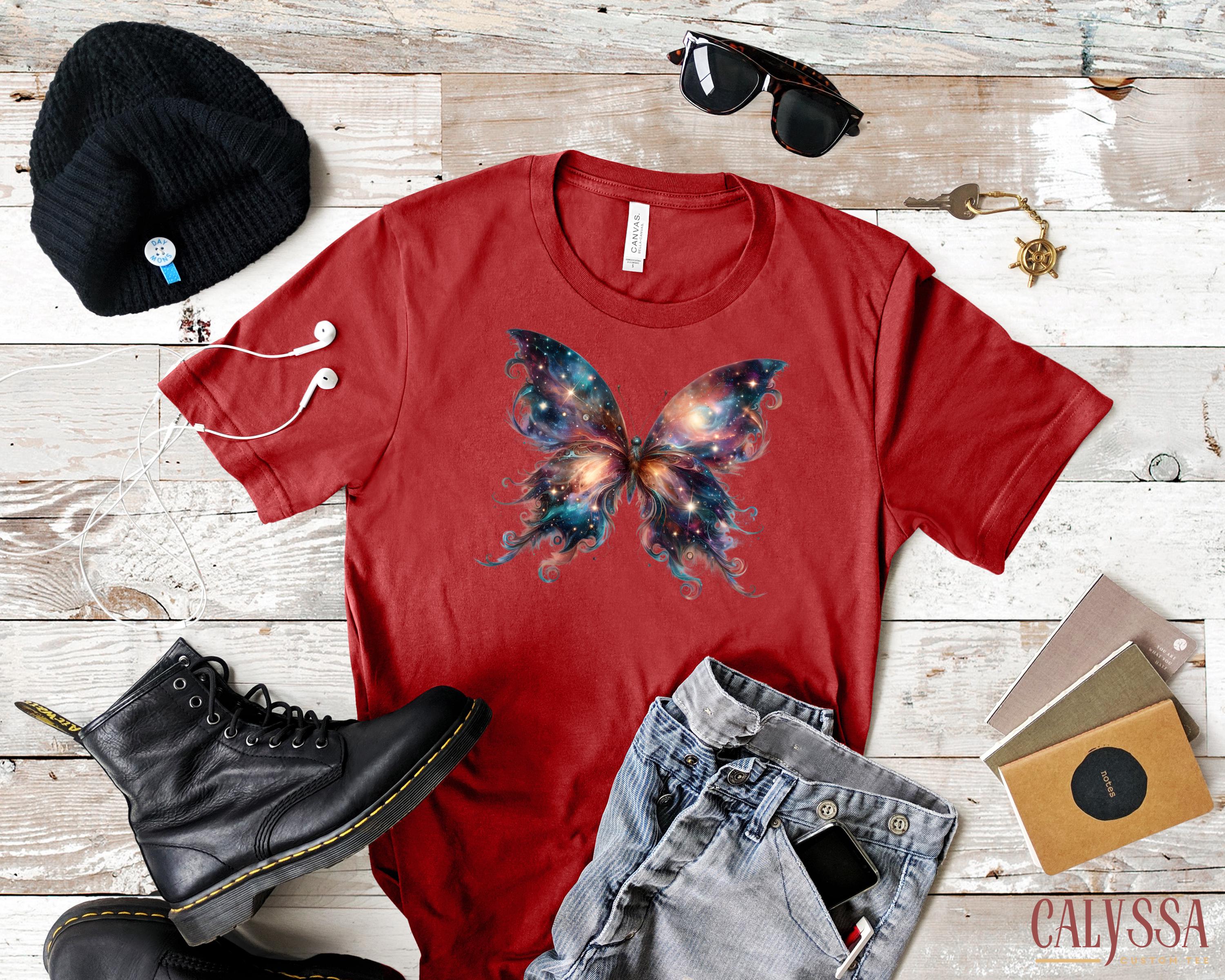 Butterfly Galaxy T-shirt, Cosmic Butterfly Sweatshirt, Butterfly