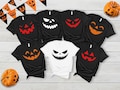 Custom Halloween T-shirts, 30 Halloween Pumpkin Face Design Shirts, Family Halloween Party Shirts, Custom Halloween Squad