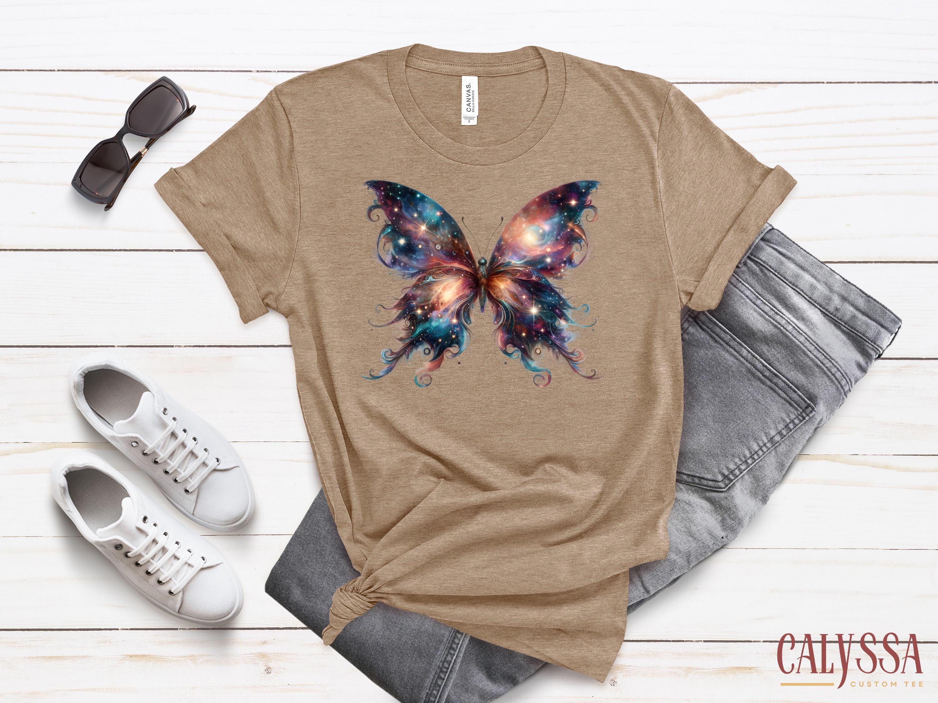 Butterfly Galaxy T-shirt, Cosmic Butterfly Sweatshirt, Butterfly