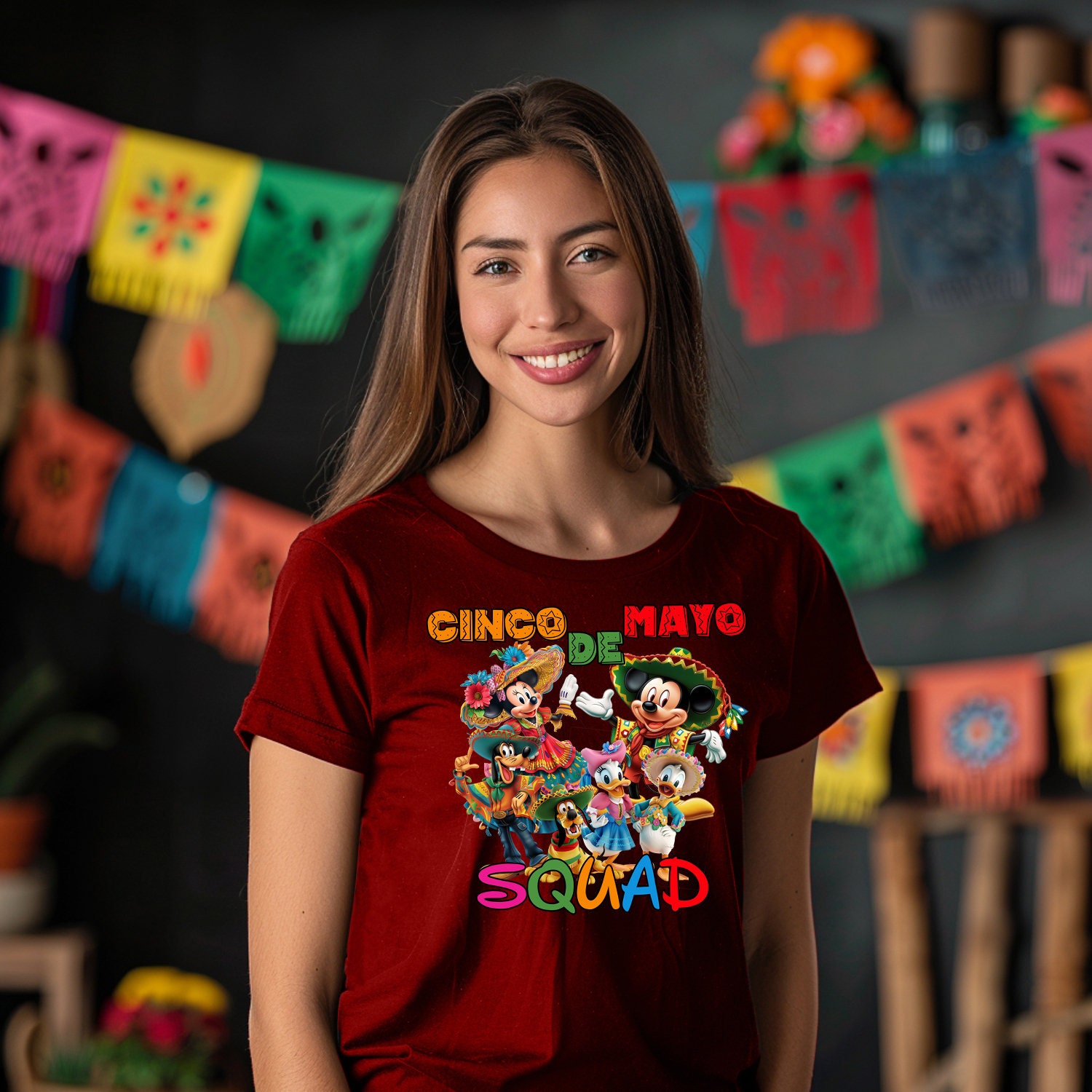 Mouse and Friends Cinco De Mayo Squad DTF Transfer Sheet, Cartoon