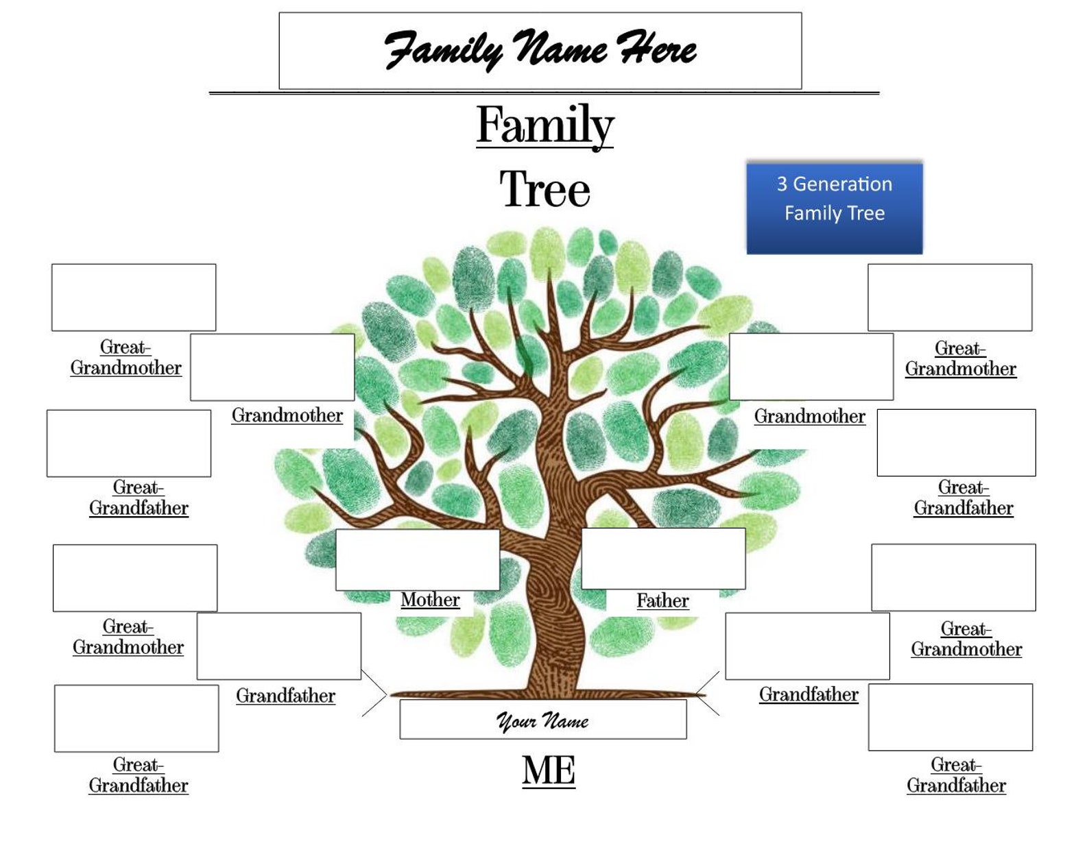 Fillable Family Tree Template Etsy Fillable Family Tree Template Etsy