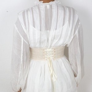 backside of the corset top with eyelets and boning can be used for historical sewing and fantasy