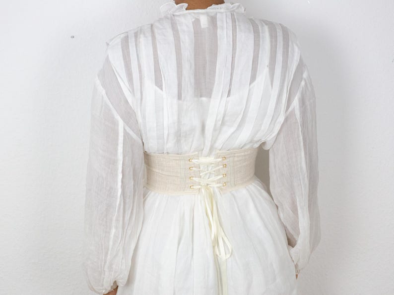 backside of the corset top with eyelets and boning can be used for historical sewing and fantasy
