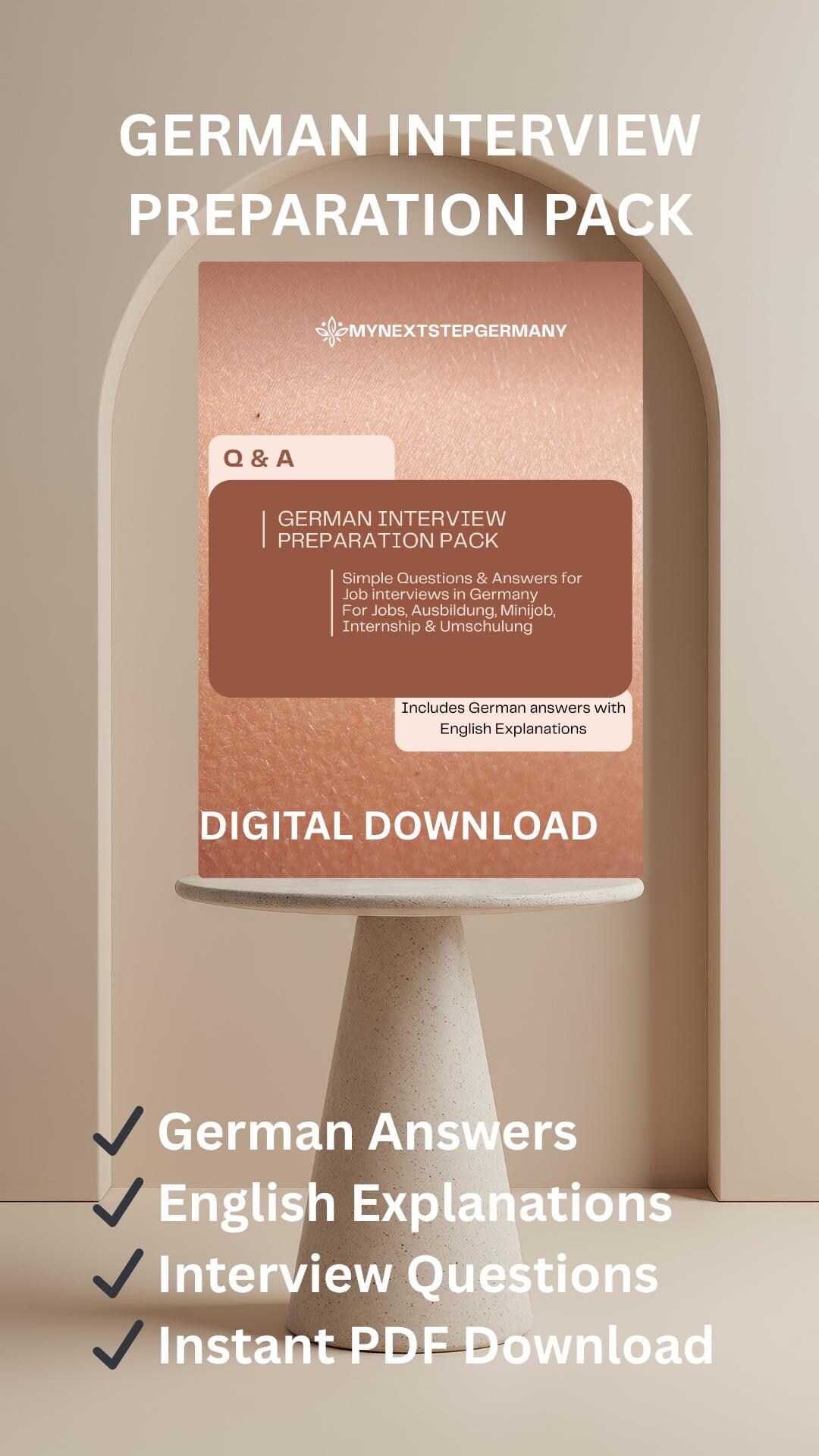 German Interview Preparation Pack - Etsy