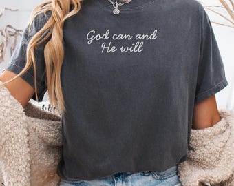 Comfort Colors Christian Shirt, Religious Bible Verse Shirt, Minimalistic God Shirt, Faith Based Jesus TShirt, Christian Gift, Jesus Apparel