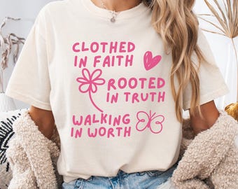 Comfort Colors Jesus Christian Shirt, Faith Jesus Tee, God Shirt, Church T-Shirt, Christian Gift, Christian Inspirational Religious Tee