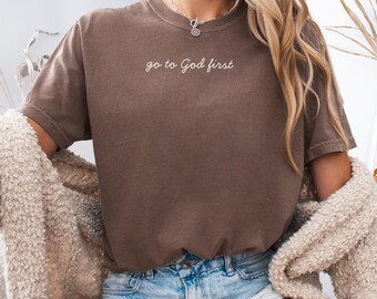 Comfort Colors Christian Shirt, Religious Bible Verse Shirt, Minimalistic God Shirt, Faith Based Jesus TShirt, Christian Gift, Jesus Apparel