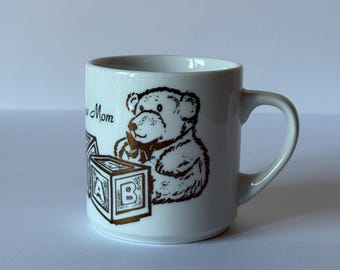 Proud New Mom Baby Toys Artwork, Vintage Coffee/Tea Mug