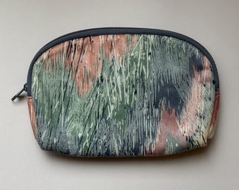 Abstract Printed Cosmetic Zipper Bag, Vintage 1980s The Royal Collection