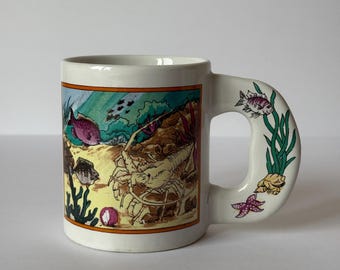 Ocean Scene Artwork, Vintage Coffee/Tea Mug