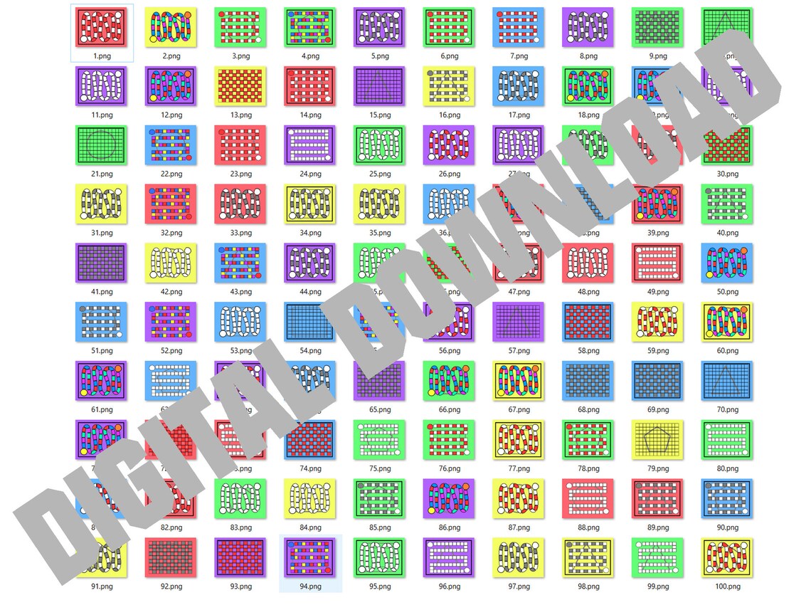 Printable Blank Board Game Color and Patterns DIY - Etsy