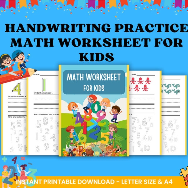 Handwriting Practice for Kids Math Worksheets for Kids Math Activities for Kids Math for Kids Handwriting Activities for Kids