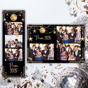 Prom 2025 Photo Booth Template Overlay, Prom Night, photobooth template, class of 2025, Photo Booth design, high school prom