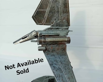 Star Wars Lambda-Klasse Imperial Tydirium Shuttle, modelliert aus recycelten Metallteilen, handgefertigt, DIY-Reproduktion.