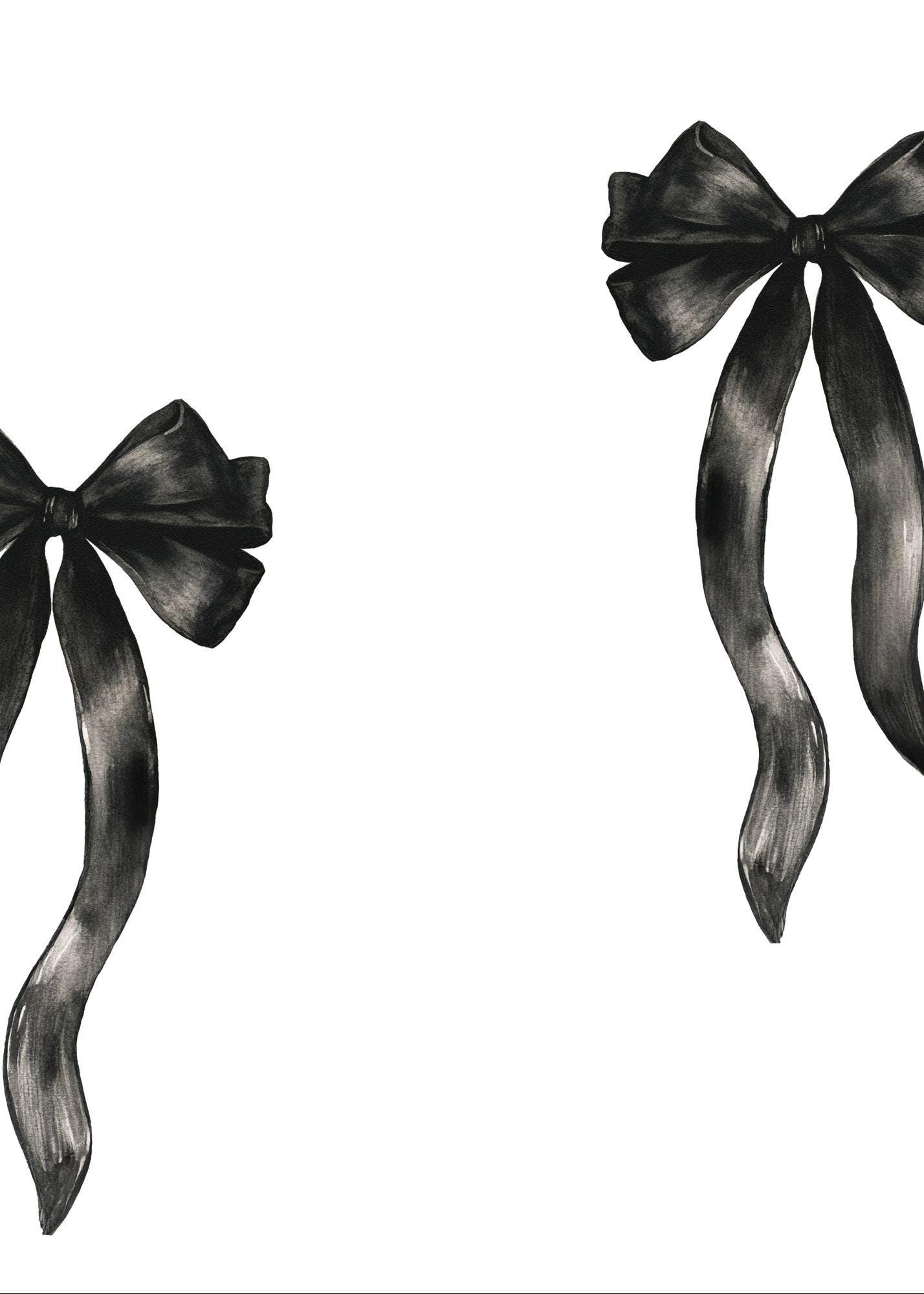 EDITABLE Black Bow Invitation, Black Ribbon Invitation, Minimalist ...