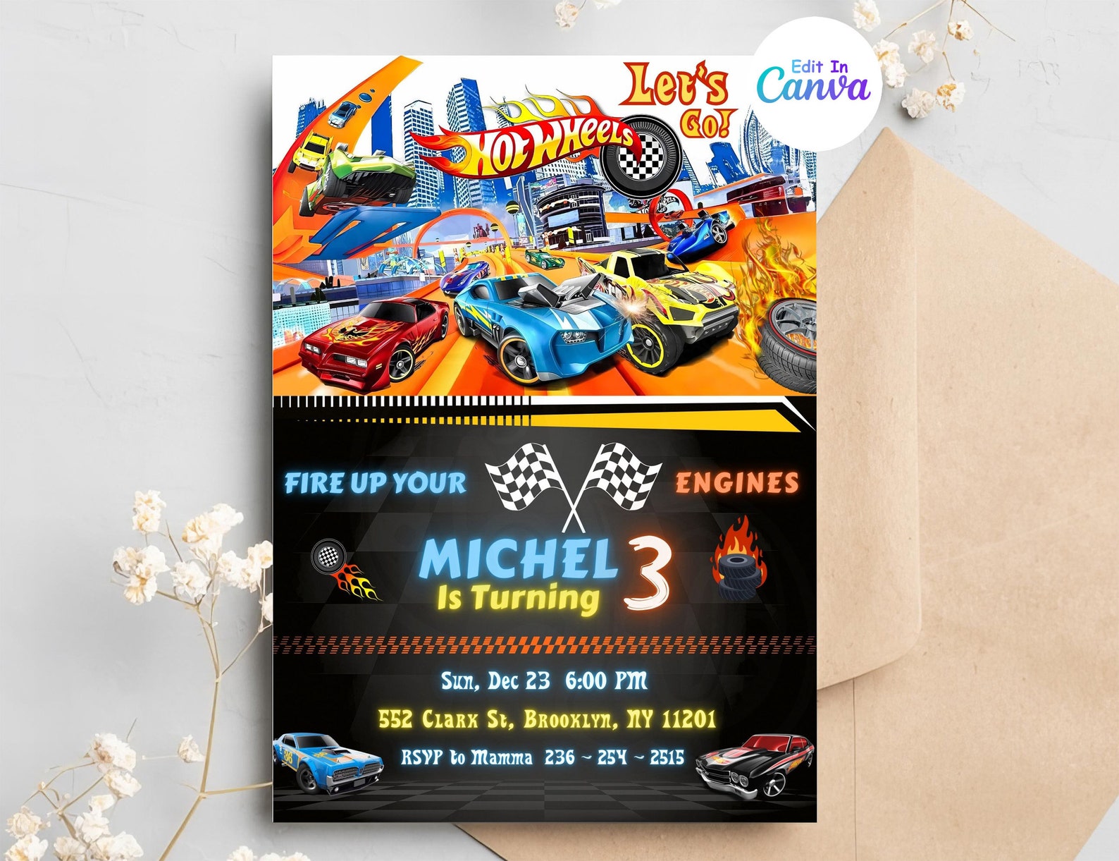Hot Wheels Invitation Template Hot Car Wheel Invitation Race Cars Hot Wheels Invitation Template Hot Car Wheel Invitation Race Cars