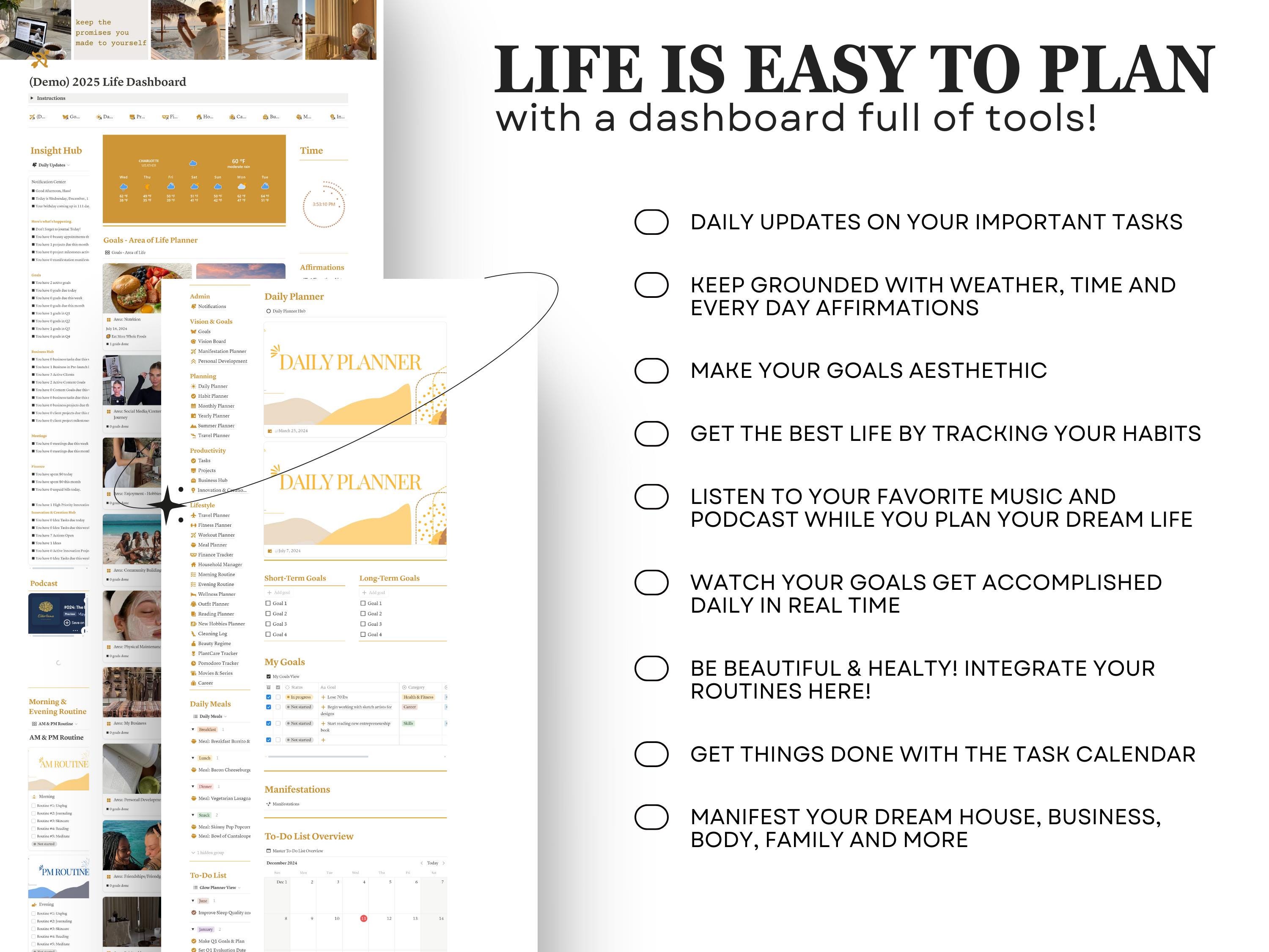 2025 Notion Life Planner Template All in One That Girl Notion Ultimate ...