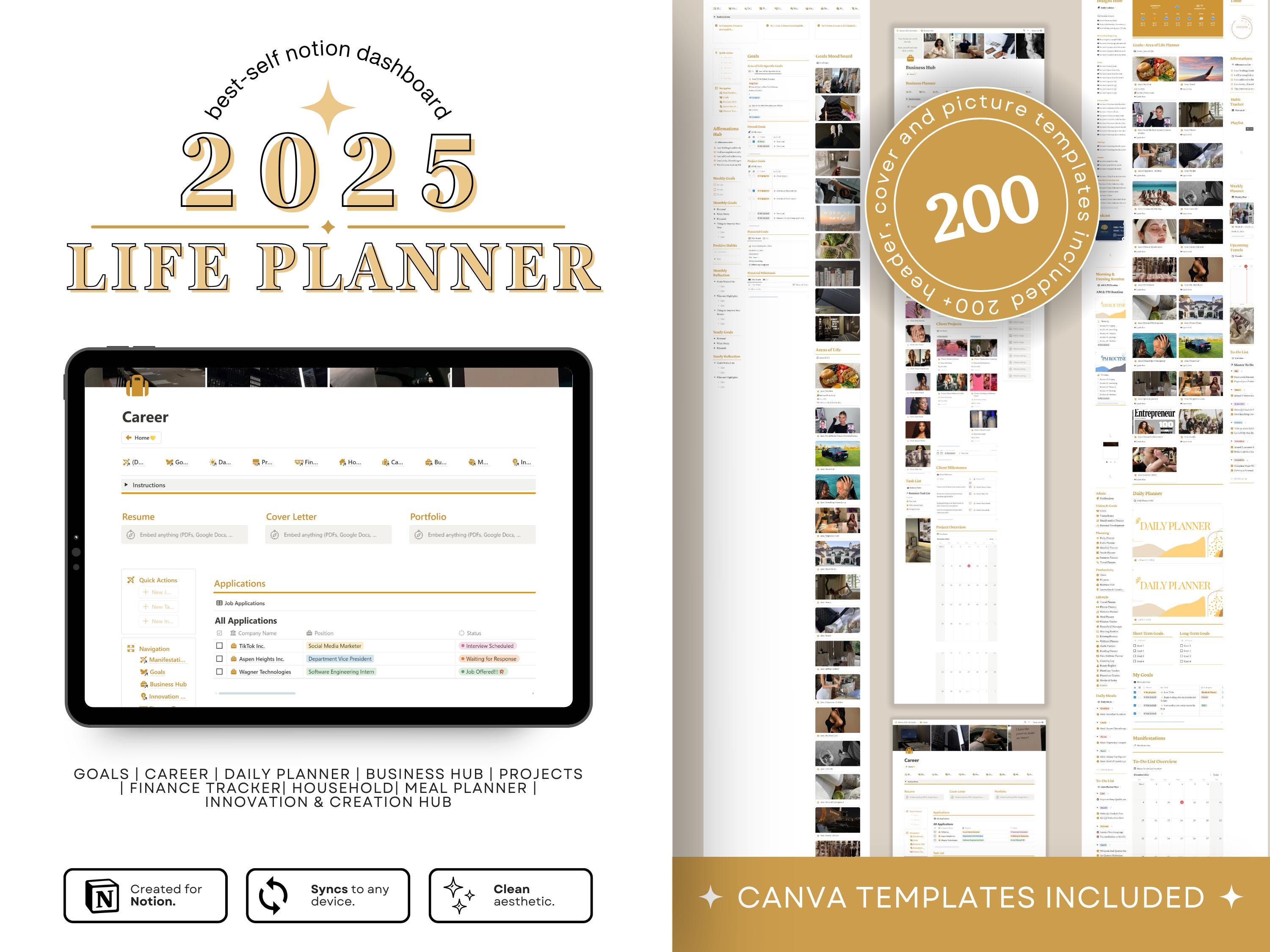 2025 Notion Life Planner Template All in One That Girl Notion Ultimate ...