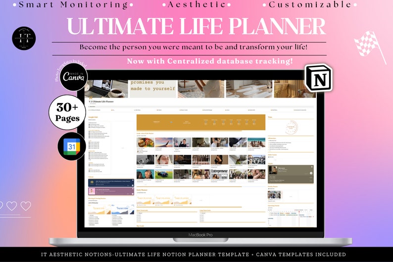 Ultimate Notion Life Planner Template All in One That Girl Notion 2024 ...
