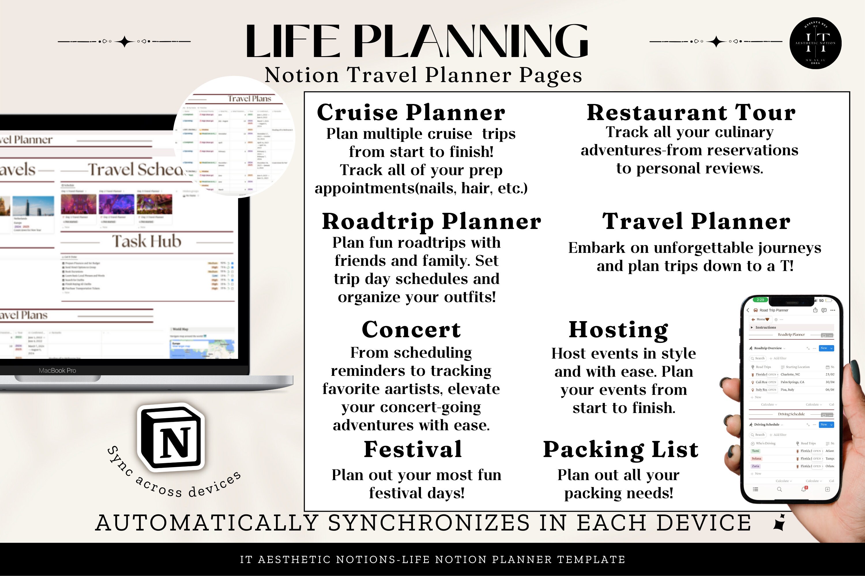 Notion Life Planner Template All in One That Girl Notion 2024 Aesthetic ...