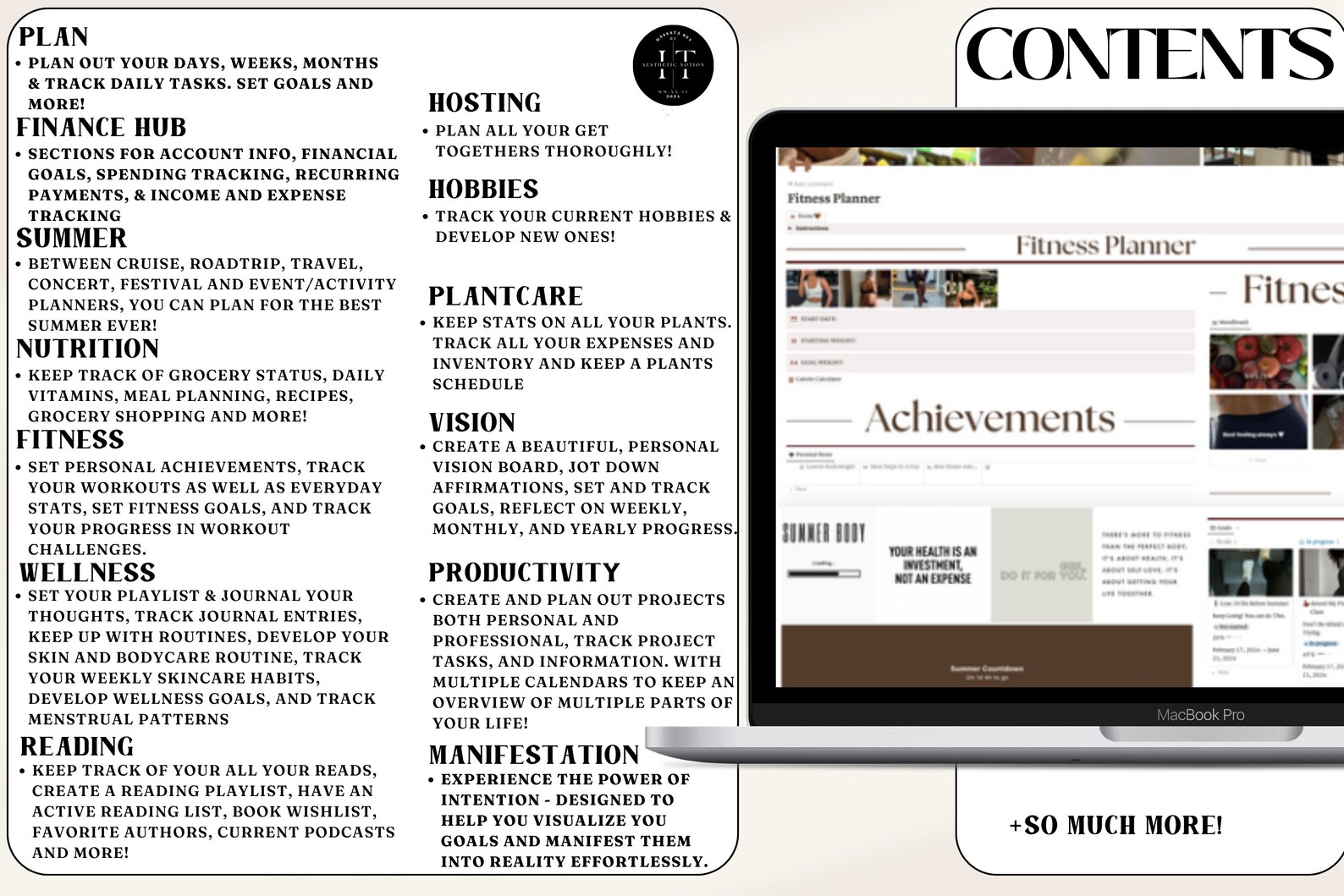 Notion Life Planner Template All in One That Girl Notion 2024 Aesthetic ...