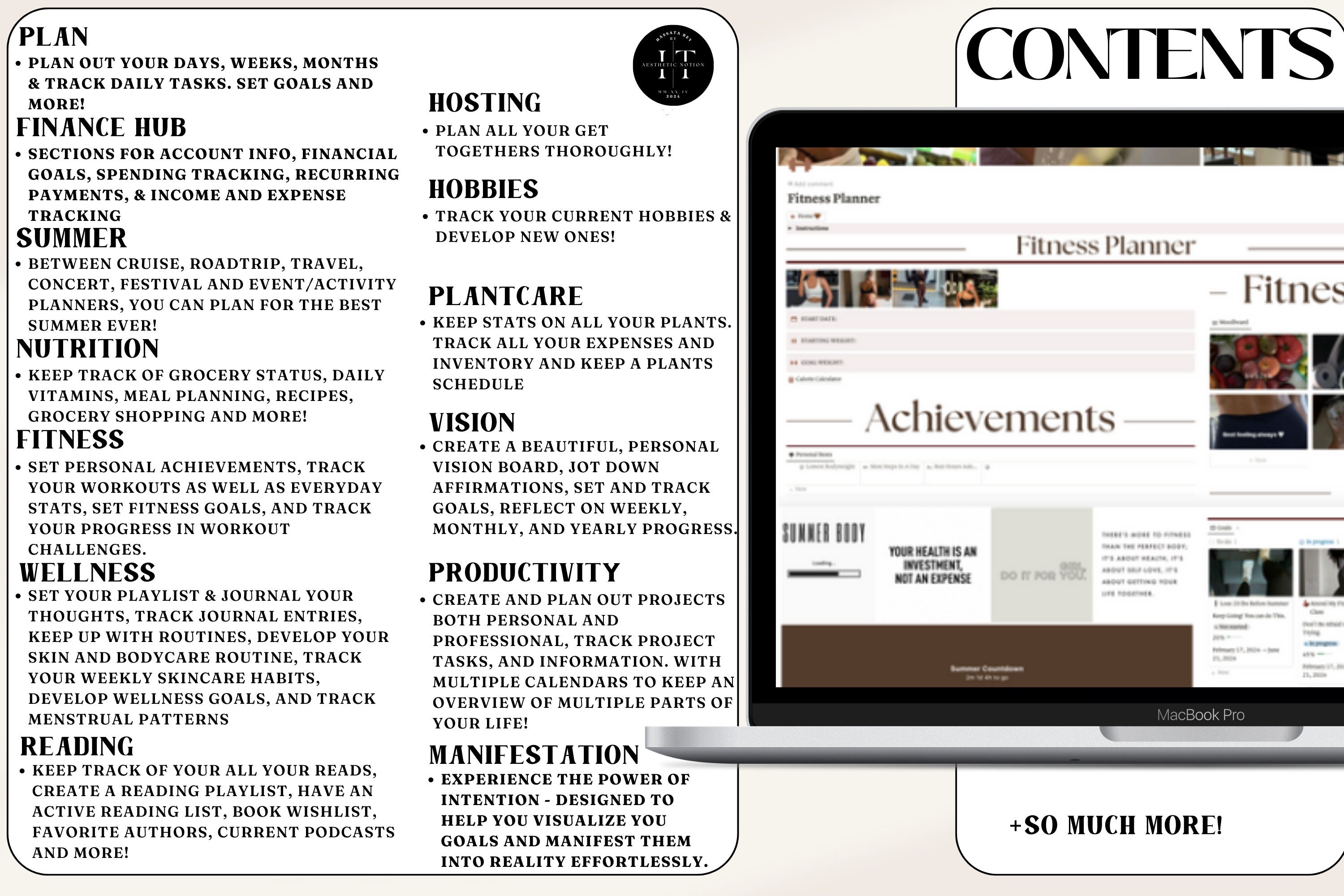 Notion Life Planner Template All in One That Girl Notion 2024 Aesthetic ...