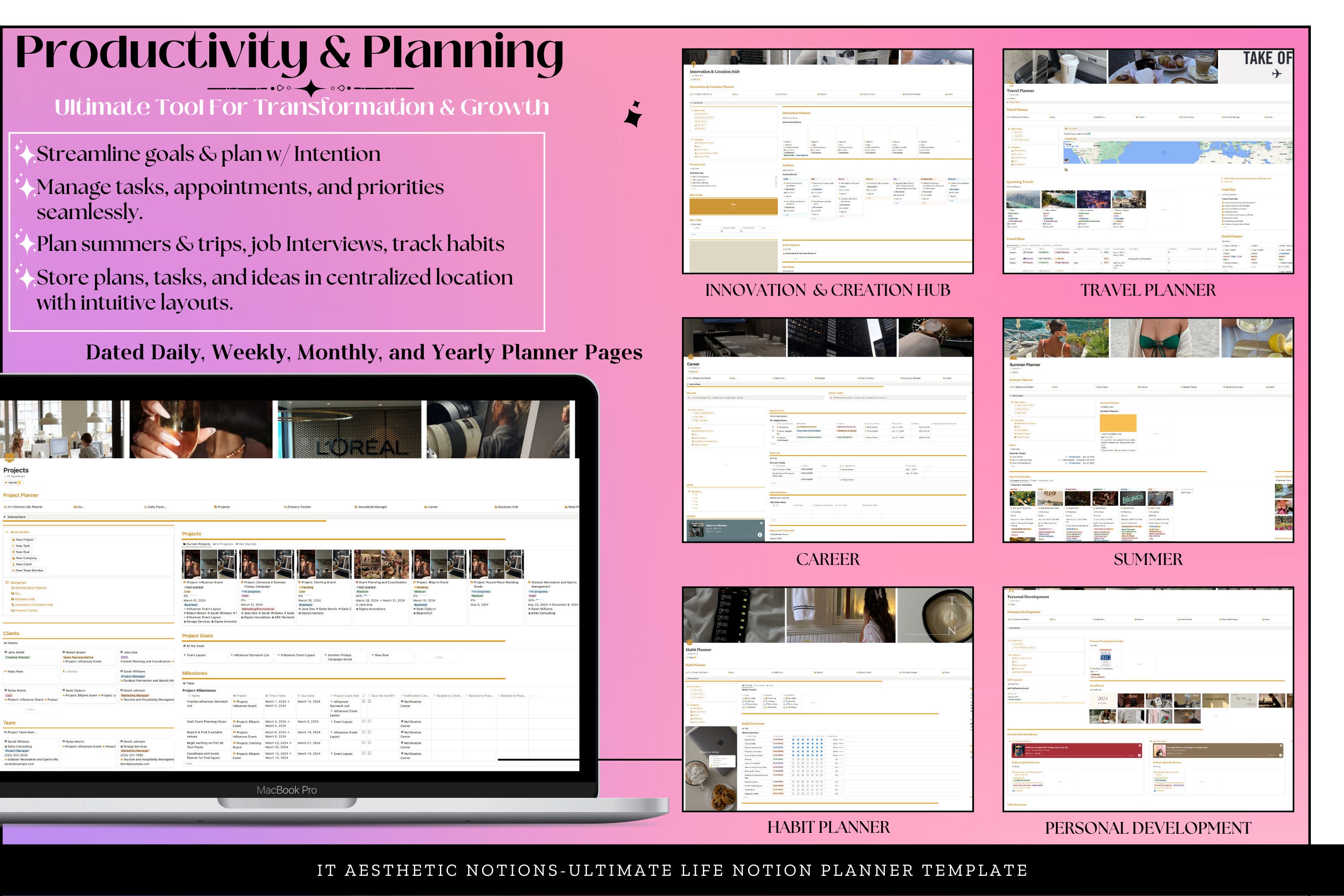 Ultimate Notion Life Planner Template All in One That Girl Notion 2024 ...