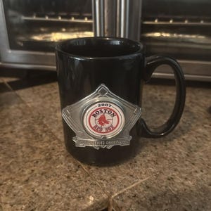 2007 Boston Red Sox World Series Champions Black Coffee Mug Cup MLB